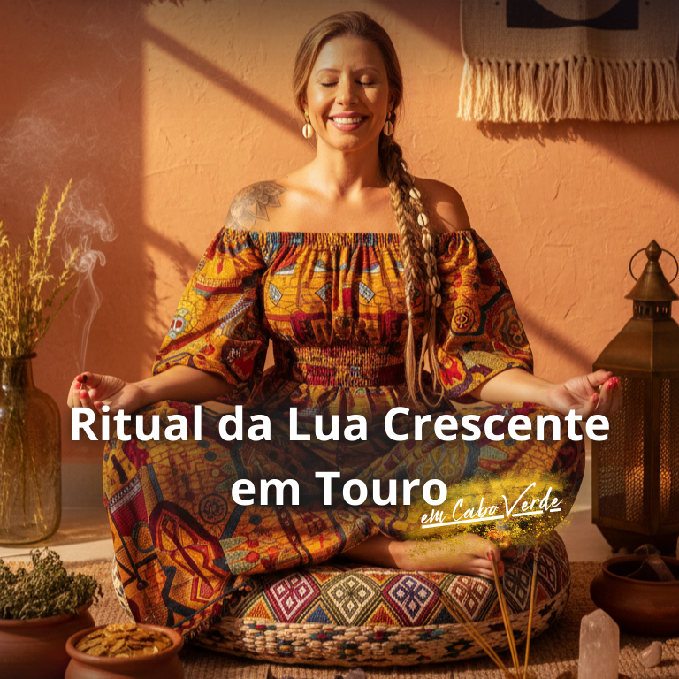 Ritual da Lua Crescente em Touro realizado por Taróloga Margarida Fernandes para prosperidade, estabilidade e construção energética para 2026.